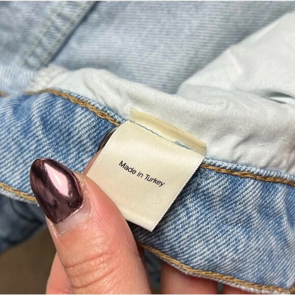 Reformation Cynthia High Rise Straight Leg Jeans Tahoe Button Fly Size 31 Womens - Picture 10 of 10